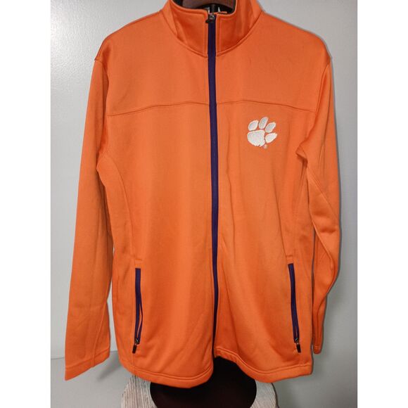 CHAMPION:  Clemson Tigers Orange Full Zip-Up Jacket, Men Size M - Picture 1 of 7